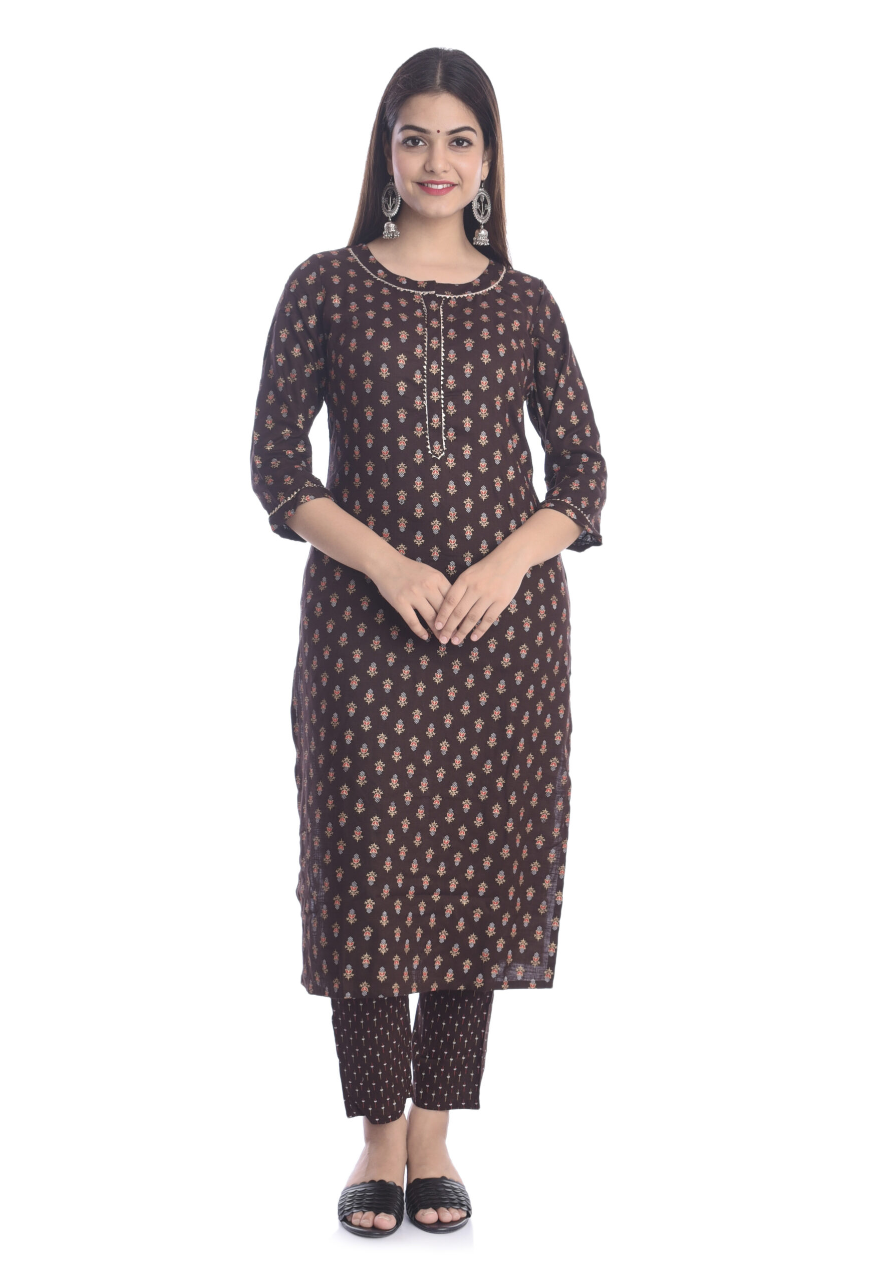 Buy Baiguni short kurta with box pleated pants Online  JOVI Fashion
